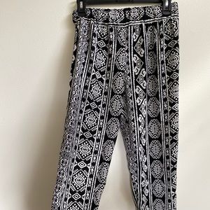 Boho black and white pants